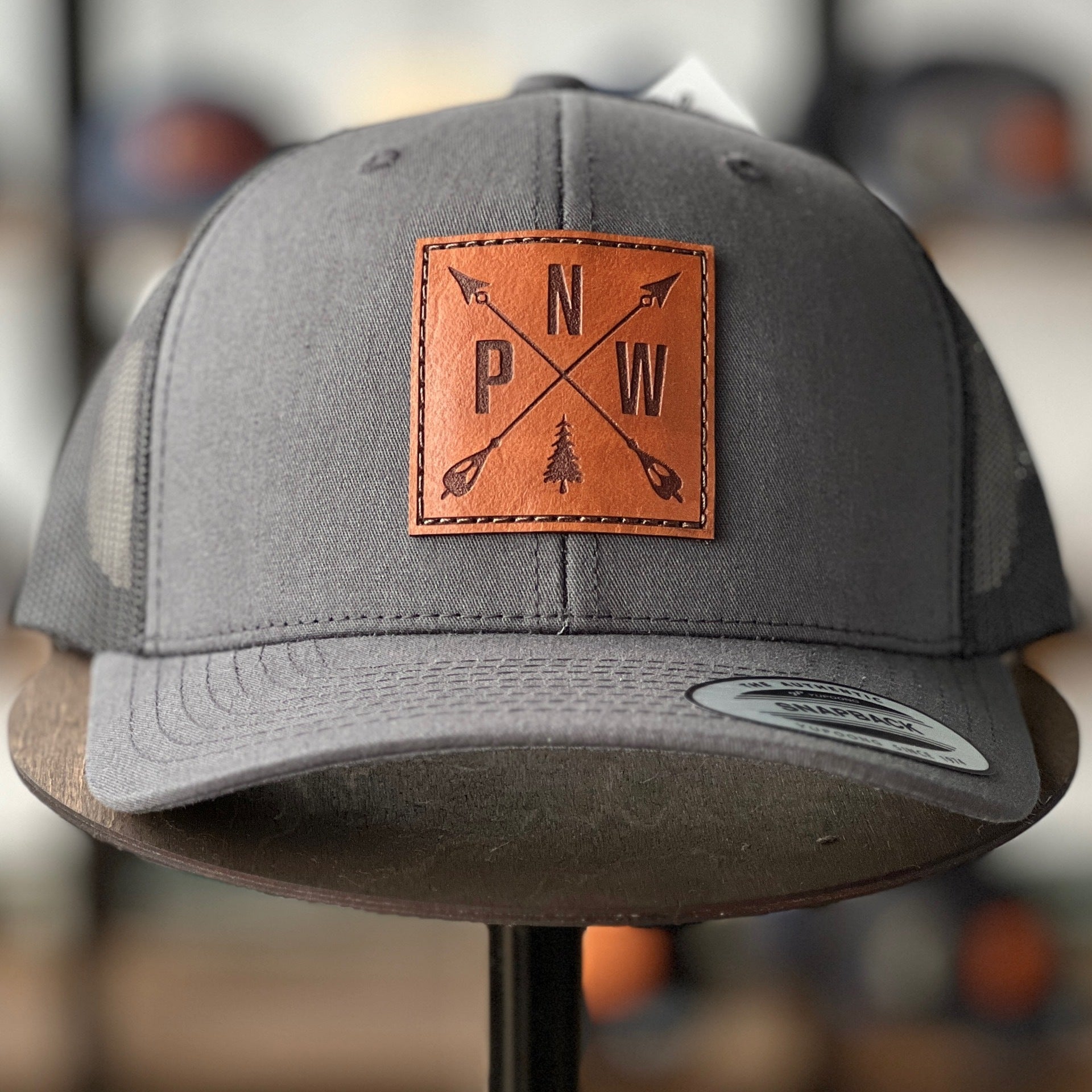 PNW Heart Custom Leather Patch Hat